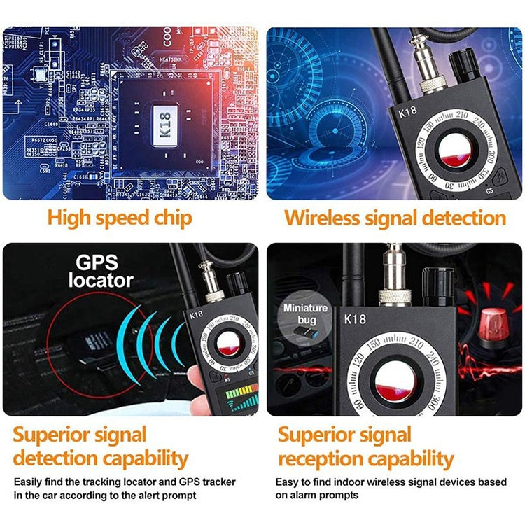 K18 Anti-sneak Sneak Shot Detector inalámbrico de GPS Detector de señal inalámbrico, K18
