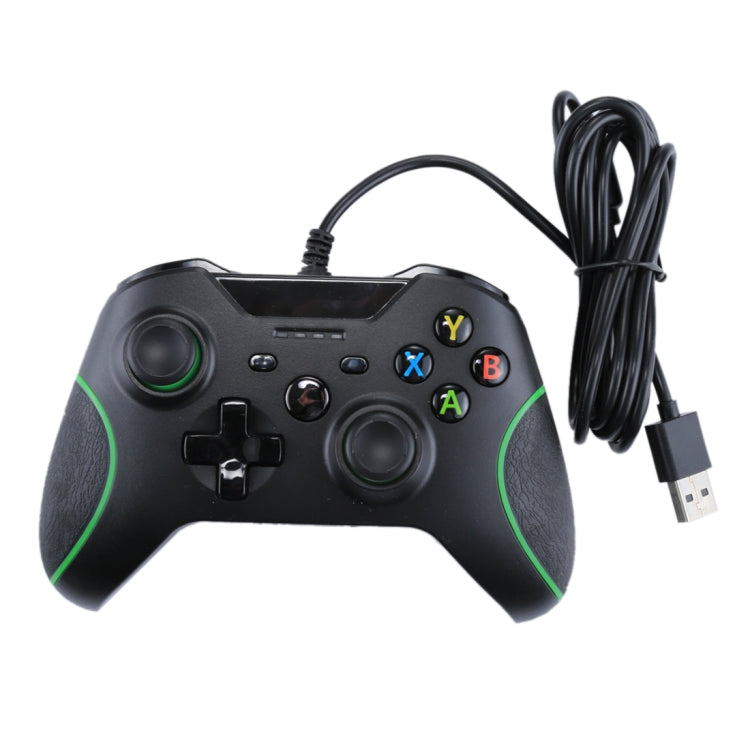 Controlador de juegos USB con cable Gamepad para consola XBOX ONE / PC / computadora portátil, longitud del cable: aproximadamente 2,1 m, HSY-008 (Black), HSY-008