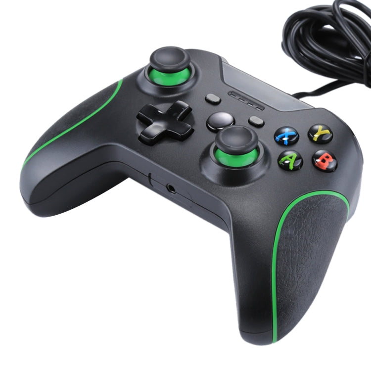 Controlador de juegos USB con cable Gamepad para consola XBOX ONE / PC / computadora portátil, longitud del cable: aproximadamente 2,1 m, HSY-008 (Black), HSY-008