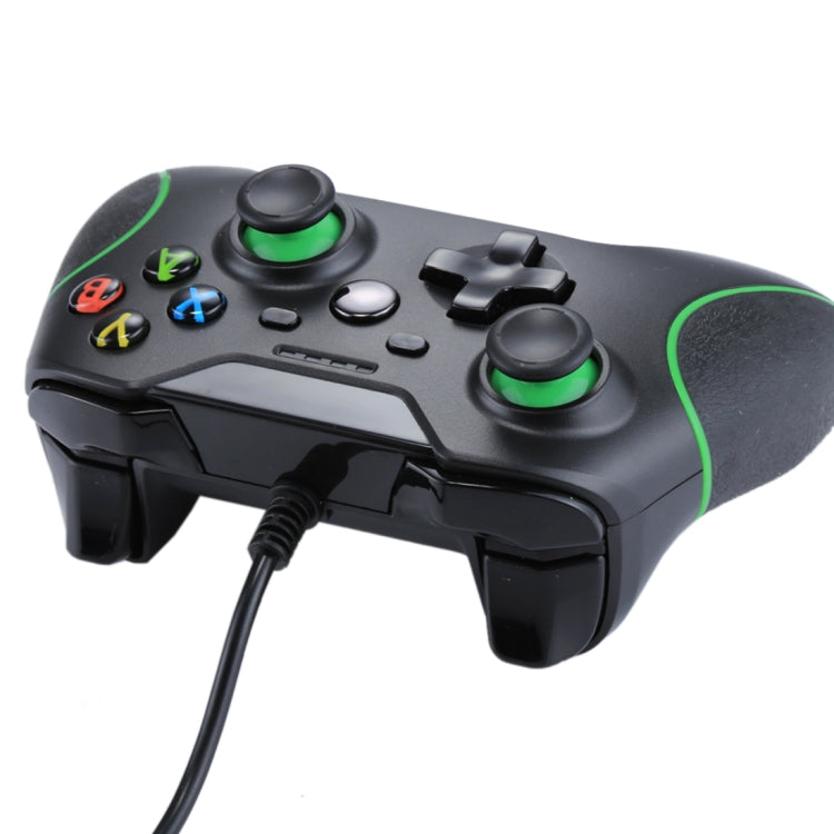 Controlador de juegos USB con cable Gamepad para consola XBOX ONE / PC / computadora portátil, longitud del cable: aproximadamente 2,1 m, HSY-008 (Black), HSY-008