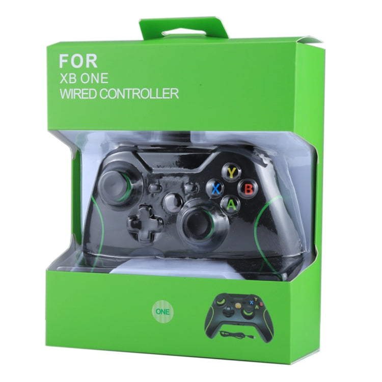 Controlador de juegos USB con cable Gamepad para consola XBOX ONE / PC / computadora portátil, longitud del cable: aproximadamente 2,1 m, HSY-008 (Black), HSY-008
