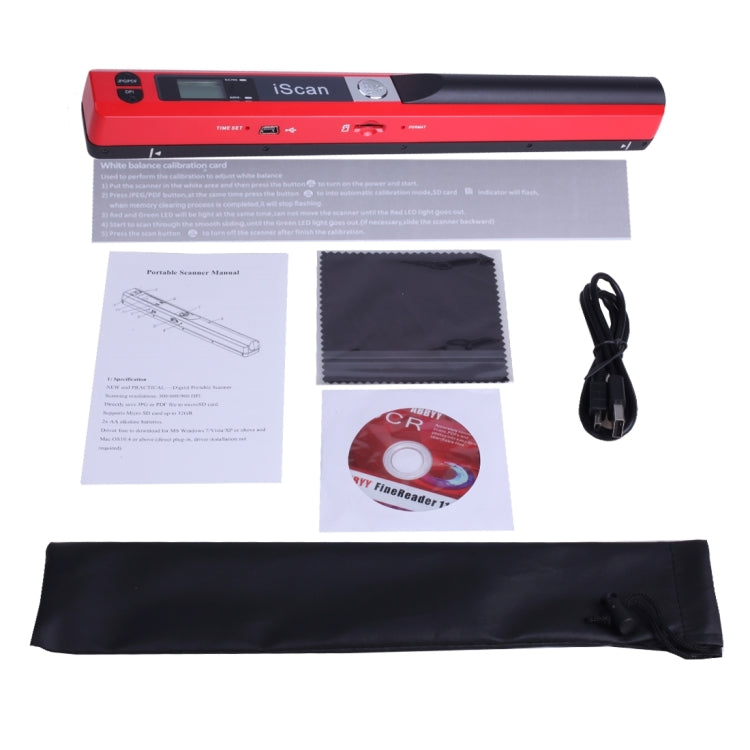 iScan01 Escáner de mano para documentos móviles con pantalla LED, sensor de imagen de contacto A4, iScan01 Red, iScan01 Silver, iScan01 Black, iScan01 Green, iScan01 Blue