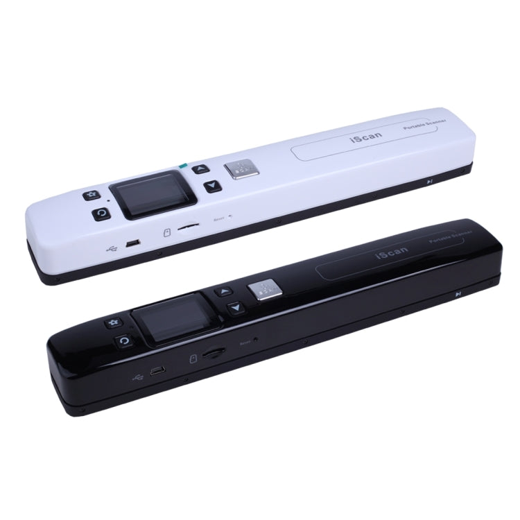 iScan02 Escáner de mano portátil de documentos móviles de doble rodillo con pantalla LED, soporte 1050DPI / 600DPI / 300DPI / PDF / JPG / TF, iScan02 White, iScan02 Black