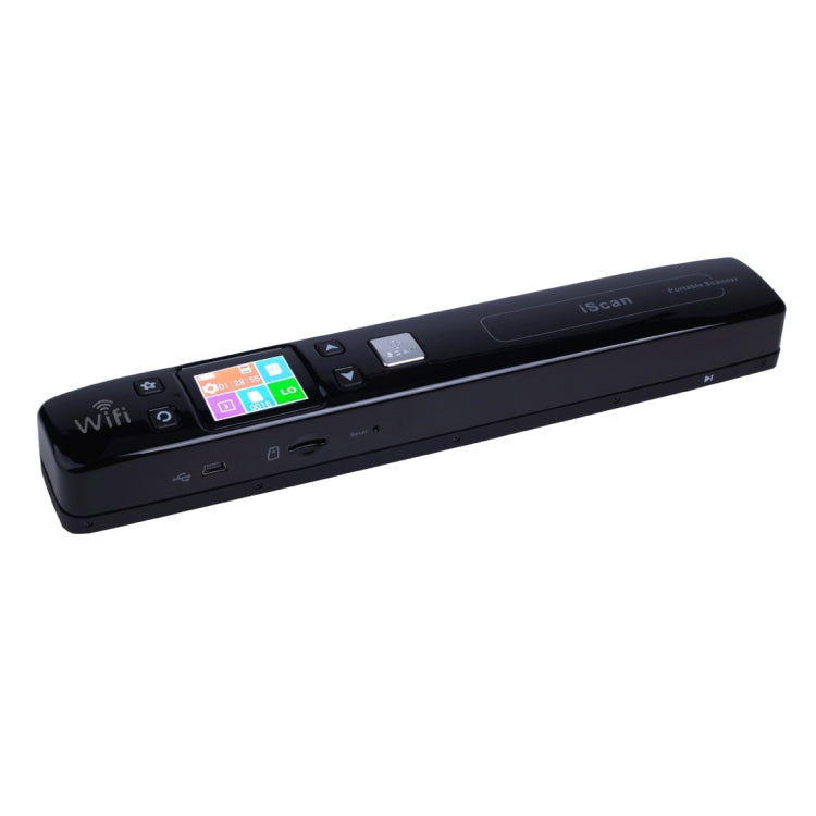 iScan02 WiFi Escáner de mano portátil de documentos móviles de doble rodillo con pantalla LED, soporte 1050DPI / 600DPI / 300DPI / PDF / JPG / TF, WiFi iScan02 Black, WiFi iScan02 White