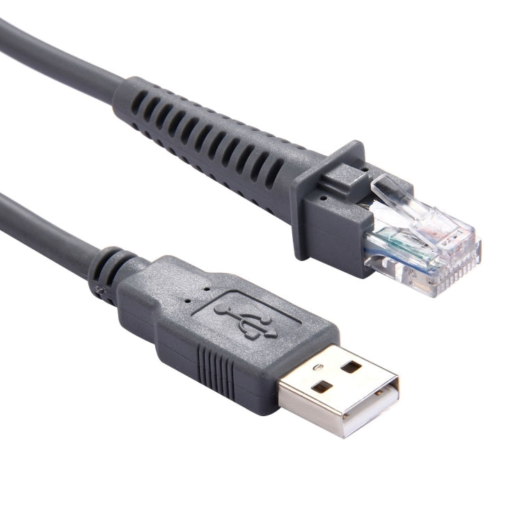 2m USB A macho a cable de datos serie de escáner RJ45 para símbolo LS2208 / 2208AP / LS4278, USB A Male to RJ45