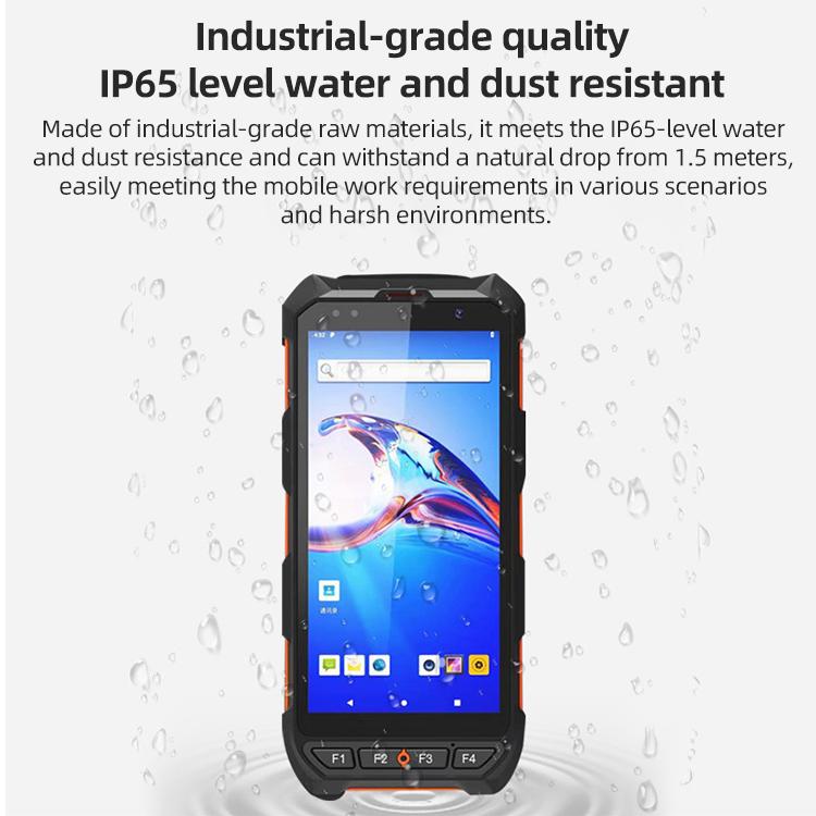 Terminal de datos industrial portátil Android 10 IP65 de 5,5 pulgadas con escáner de código de barras, estilo: RFID UHF, RFID UHF