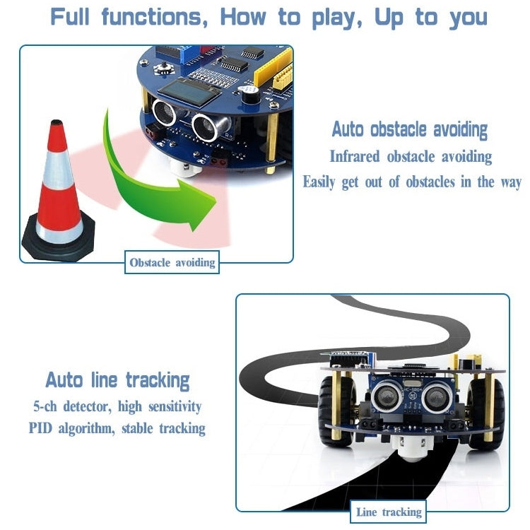 Waveshare AlphaBot2 Robot Building Kit para Arduino (sin controlador Arduino), For Arduino (no Arduino Controller)