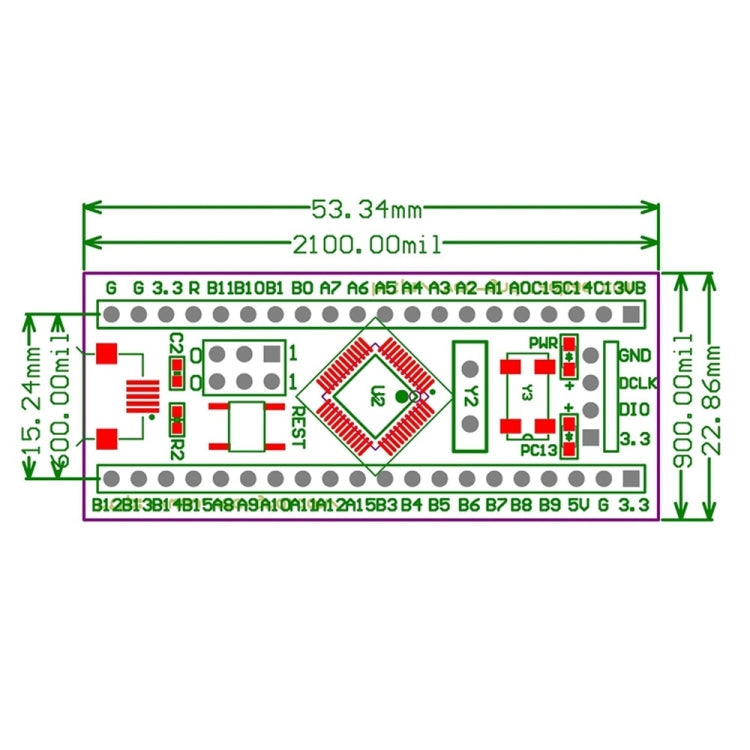 Placa de desarrollo LDTR-WG0158 STM32F103C8T6 STM32