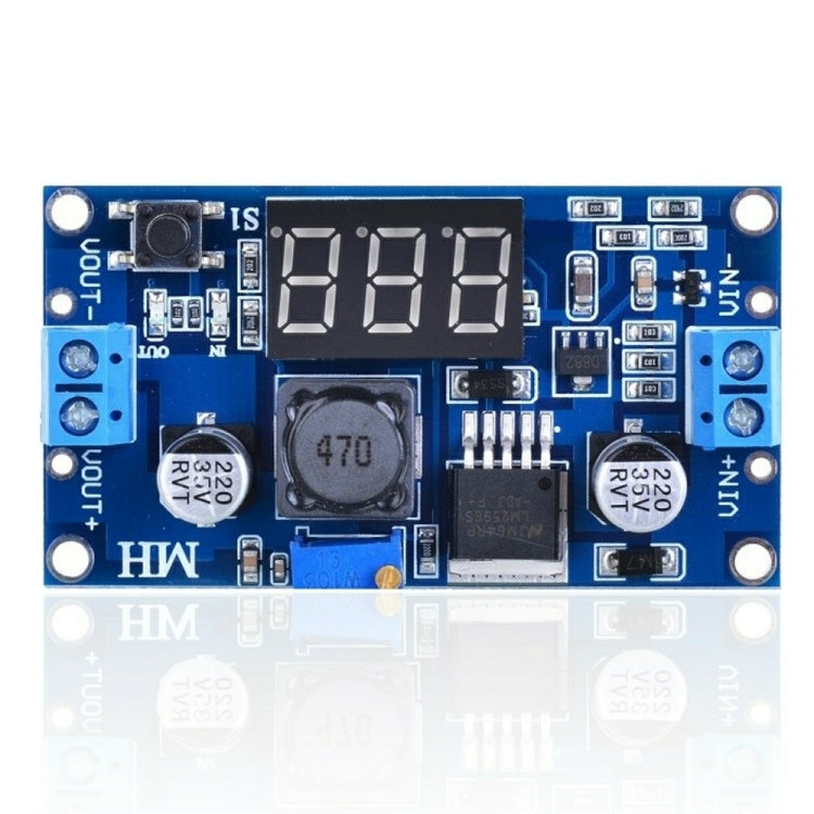 LDTR-WG0178 LM2596 Módulo regulador de voltaje reductor de potencia Pantalla de voltímetro, LM2596 4-40V to 1.5-37V 2A