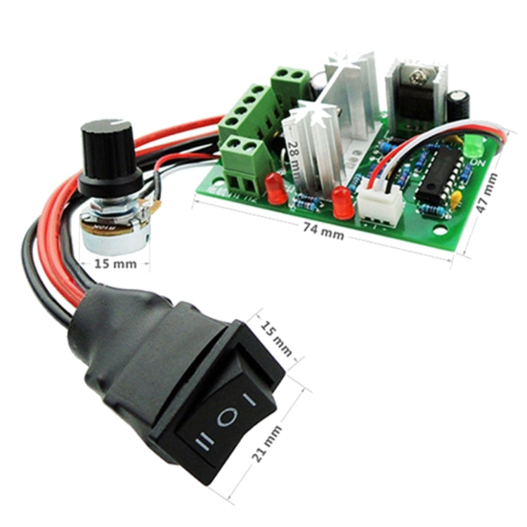 LDTR-WG0266 DC 6-30V 200W 16KHz PWM Controlador de velocidad del motor Regulador Control reversible Interruptor de avance / retroceso, LDTR-WG0266 DC 6-30V 200W 16KHz