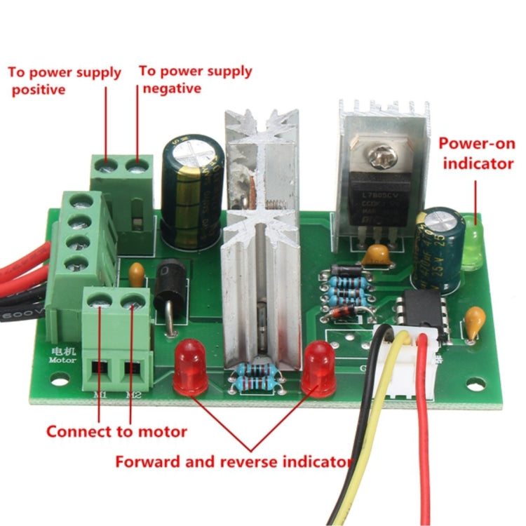 LDTR-WG0266 DC 6-30V 200W 16KHz PWM Controlador de velocidad del motor Regulador Control reversible Interruptor de avance / retroceso, LDTR-WG0266 DC 6-30V 200W 16KHz
