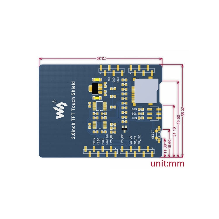 Escudo LCD táctil de 2,8 pulgadas para Arduino