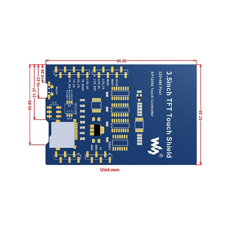 Escudo LCD táctil de 3,5 pulgadas para Arduino
