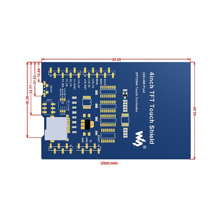Escudo LCD táctil de 4 pulgadas para Arduino