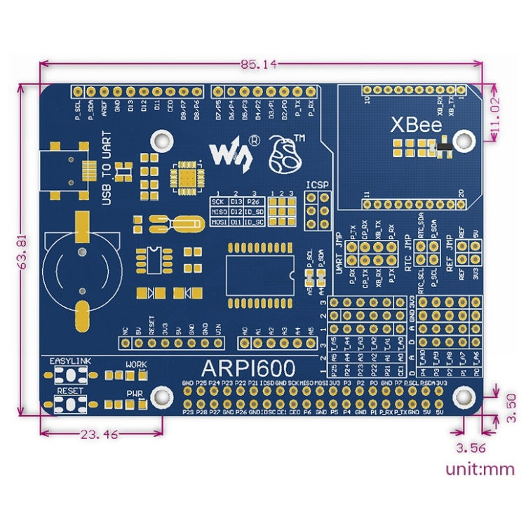 Placa adaptadora Waveshare para Arduino y Raspberry Pi