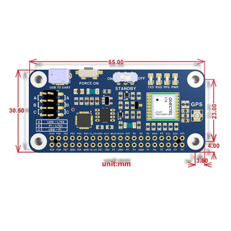 Waveshare L76X Multi-GNSS HAT para Raspberry Pi, GPS, BDS, QZSS, L76X