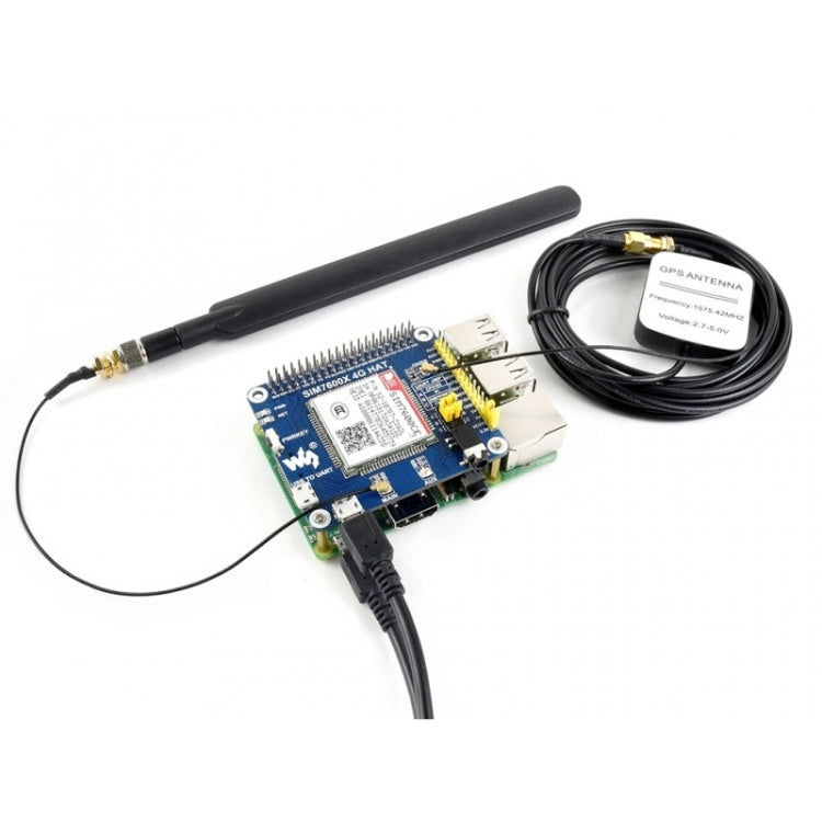 Waveshare 4G / 3G / 2G / GSM / GPRS / GNSS HAT para Raspberry Pi, LTE CAT4, para China