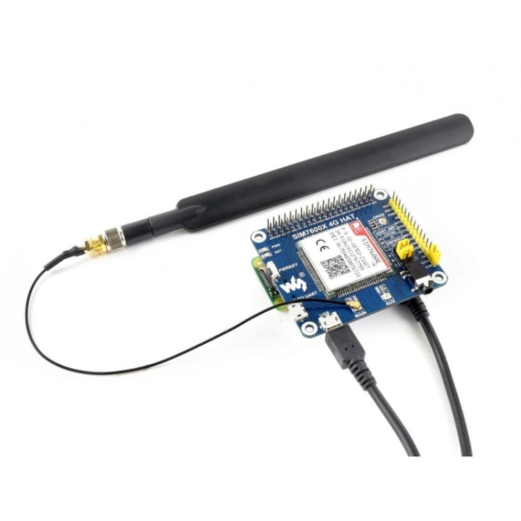 Waveshare 4G / 3G / 2G / GSM / GPRS / GNSS HAT para Raspberry Pi, LTE CAT4, para el Sudeste Asiático, Asia Occidental, Europa, África, 4G / 3G / 2G / GSM / GPRS / GNSS HAT