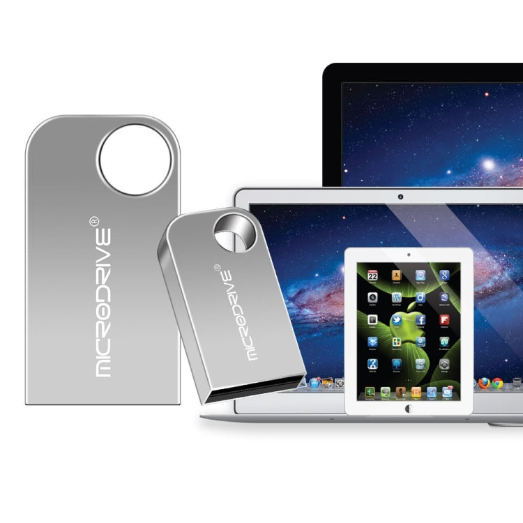 MicroDrive 16GB USB 2.0 Mini disco U semicircular de metal, 16GB