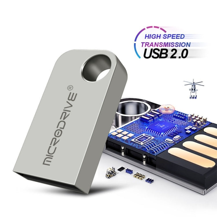 MicroDrive 64GB USB 2.0 Mini disco U semicircular de metal, 64GB