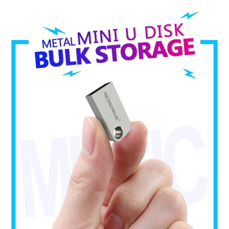MicroDrive 64GB USB 2.0 Mini disco U semicircular de metal, 64GB