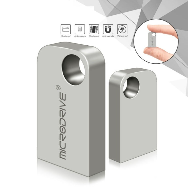MicroDrive 64GB USB 2.0 Mini disco U semicircular de metal, 64GB