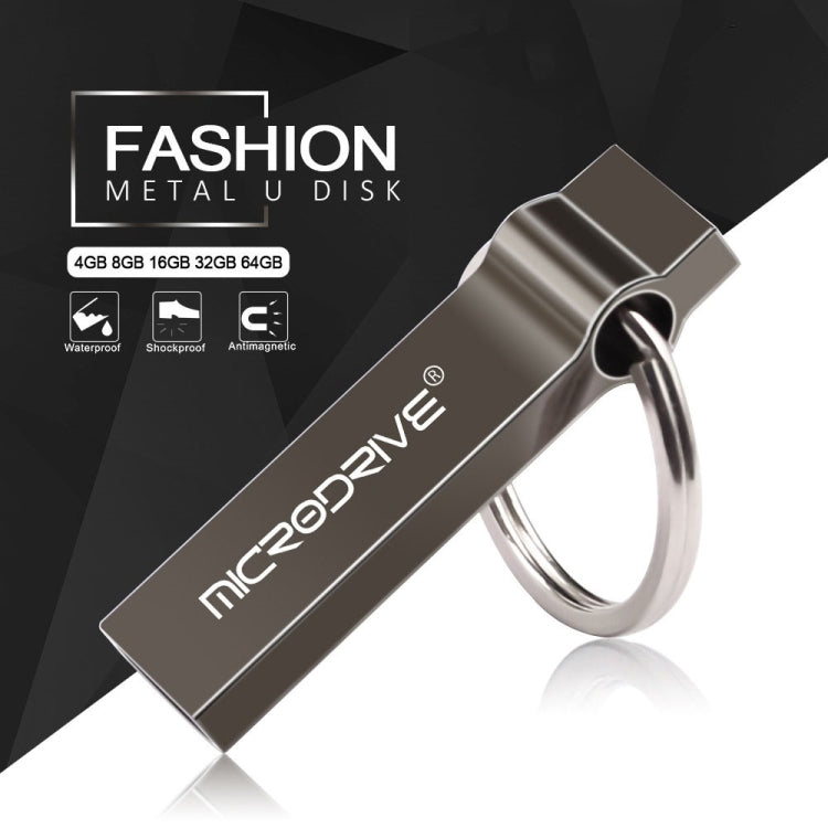 MicroDrive 4GB USB 2.0 Metal Llavero U Disco, 4GB