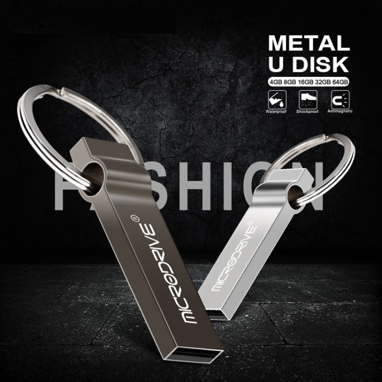 MicroDrive 8GB USB 2.0 Metal Llavero U Disco, 8GB
