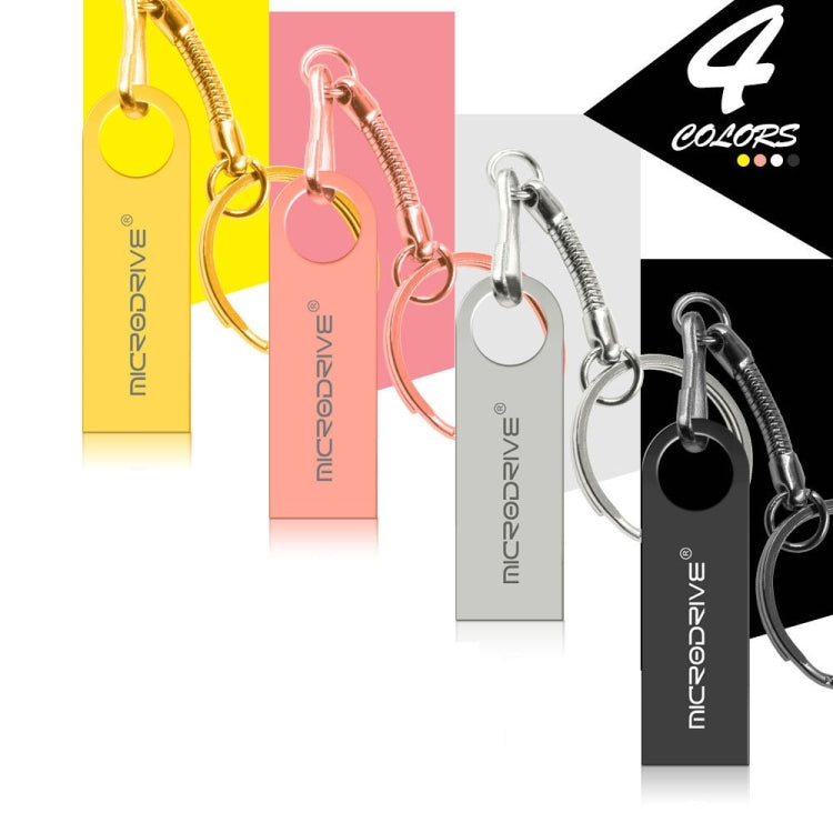 MicroDrive 8GB USB 2.0 Metal resistente al agua de alta velocidad U Disk (Oro), 8GB