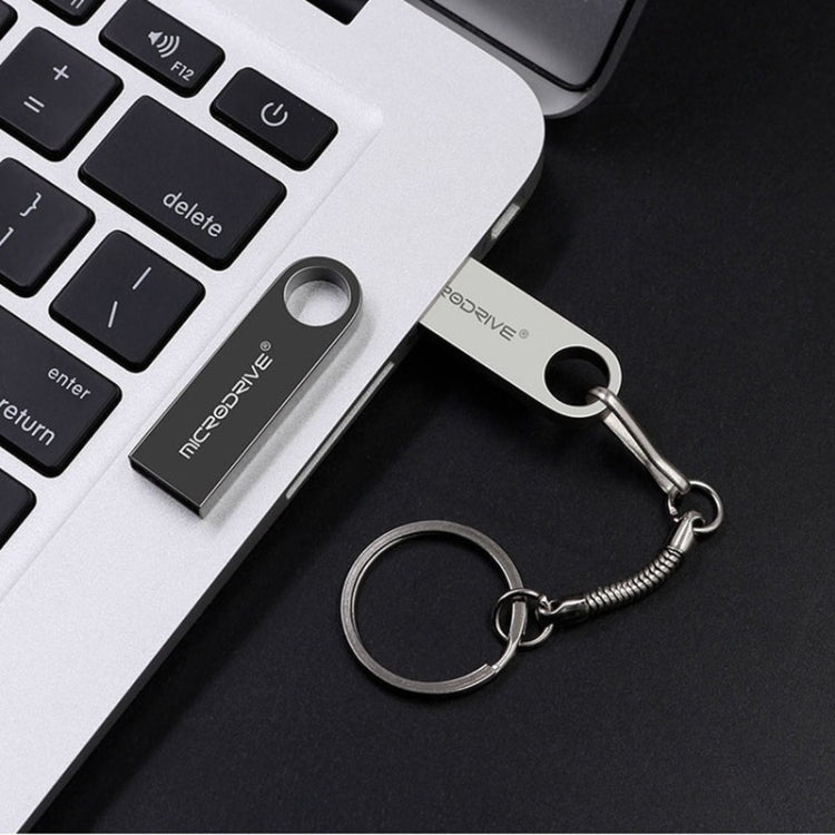 MicroDrive 128GB USB 2.0 Disco de metal resistente al agua de alta velocidad U (gris), 128GB
