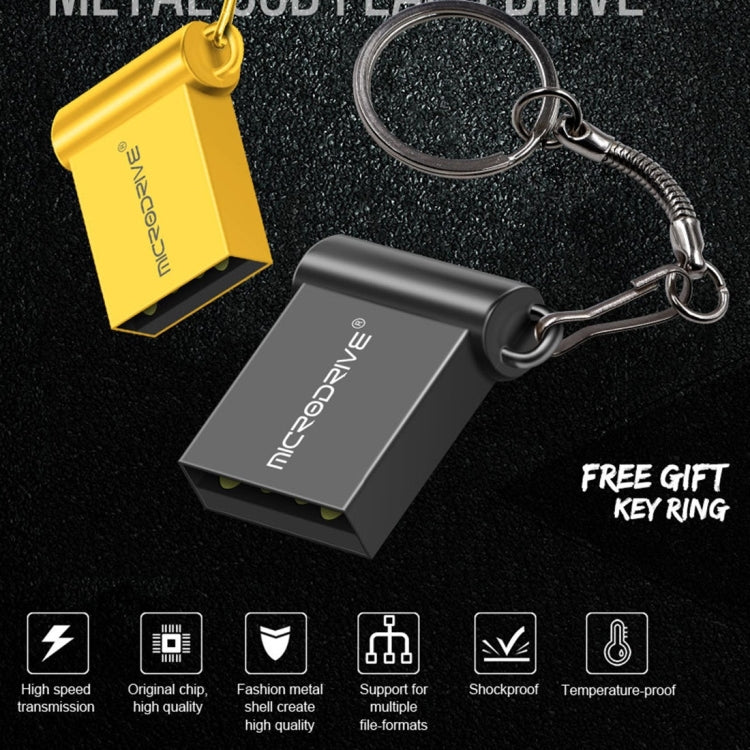 MicroDrive 8GB USB 2.0 Metal Mini USB Flash Drives U Disco, 8GB