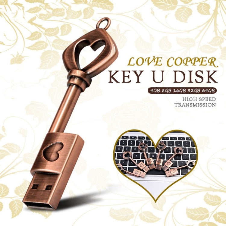 MicroDrive 64GB USB 2.0 Cobre Love Key U Disco, 64GB