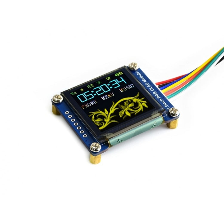 Waveshare General Módulo de pantalla OLED RGB de alto color de 1,5 pulgadas, 128x128, 16 bits, 14747