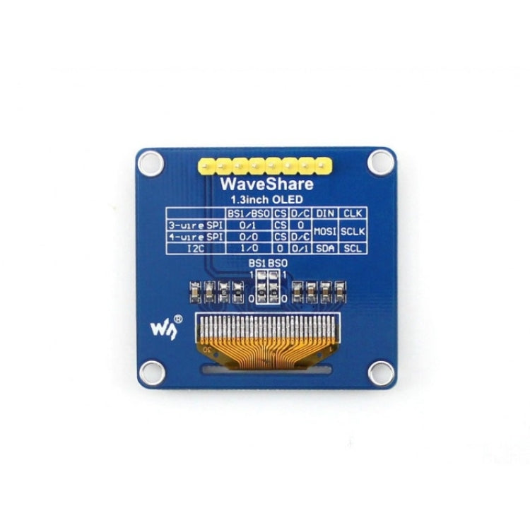 Waveshare 1,3 pulgadas 128*64 OLED, interfaces SPI/I2C, Pinhead Vertical recto