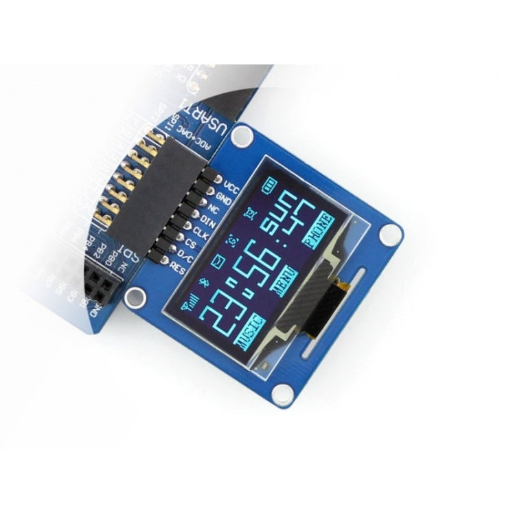 Waveshare 1,3 pulgadas 128*64 OLED(A), interfaces SPI/I2C, pinheader curvo horizontal