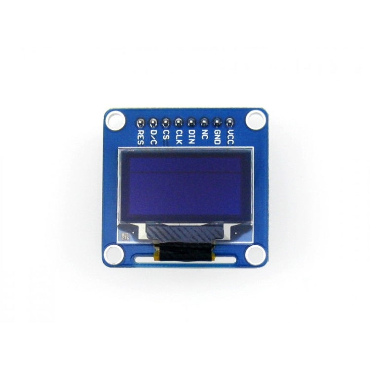 Waveshare 0,96 pulgadas 128*64 OLED (B), interfaces SPI/I2C, pinheader recto vertical