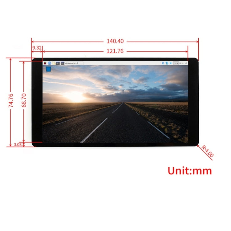 Waveshare pantalla táctil capacitiva AMOLED de 5,5 pulgadas 1080x1920 con cubierta de vidrio templado, interfaz HDMI, compatible con múltiples sistemas, 5.5 inch