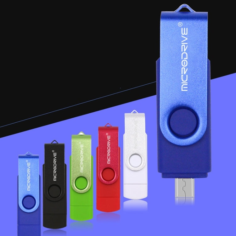 MicroDrive 32GB USB 2.0 Computadora móvil Rotación de doble uso OTG Metal U Disco, 32GB