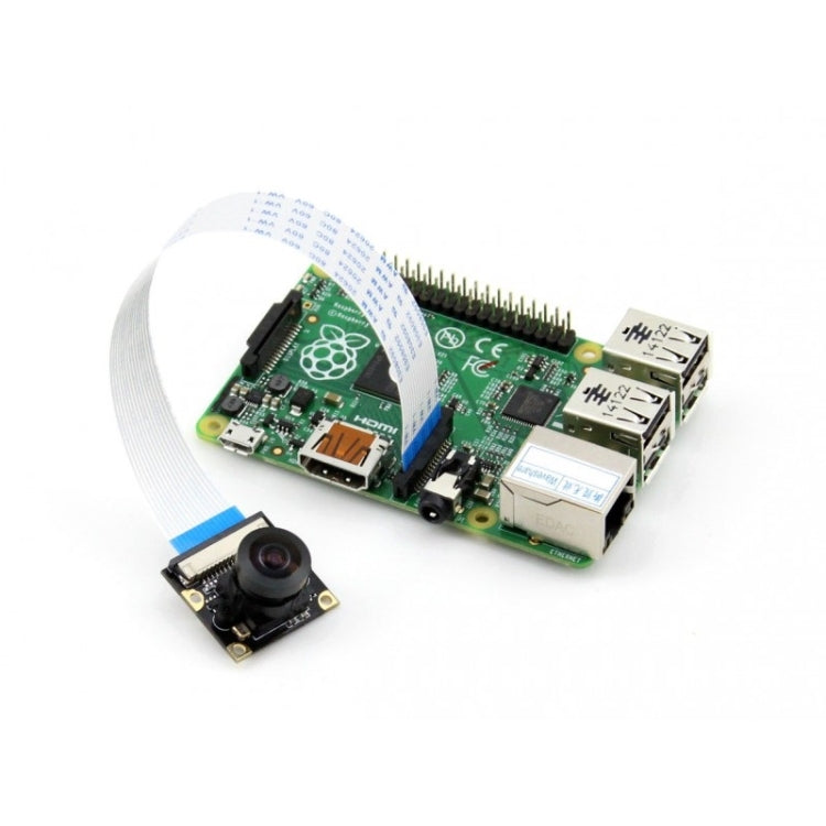 Módulo de cámara Waveshare RPi (G), lente ojo de pez de amplio campo de visión