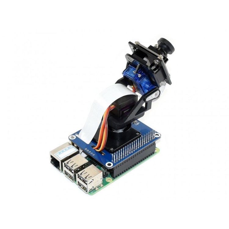 Waveshare 2-DOF Pan-Tilt HAT para Raspberry Pi, detección de intensidad de luz, interfaz I2C, 16138
