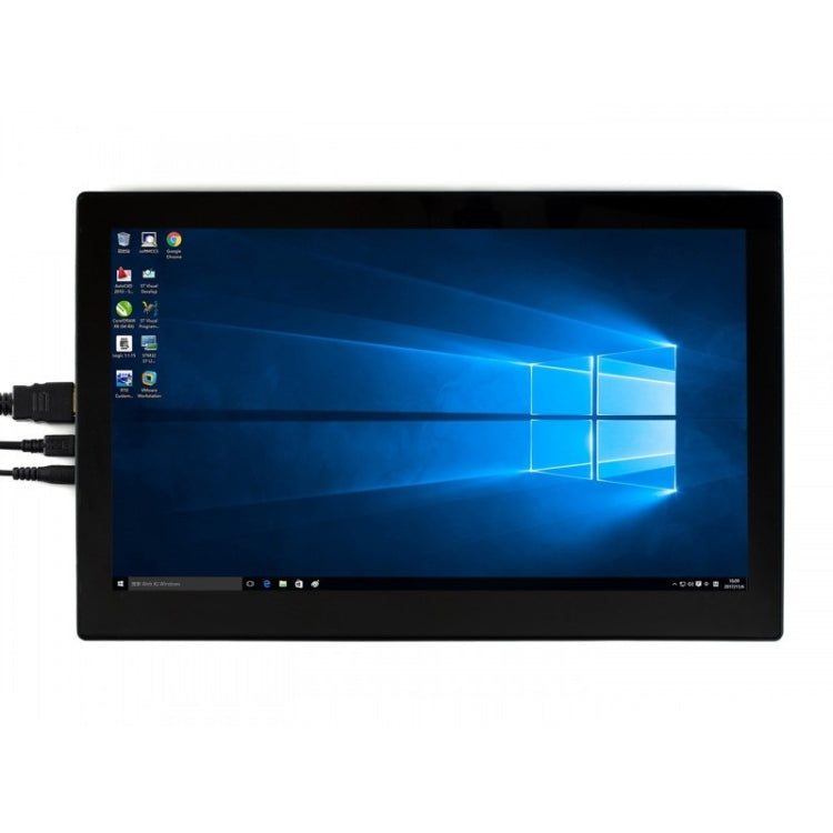 Pantalla táctil LCD capacitiva Waveshare de 13,3 pulgadas IPS 1920x1080 con cubierta de vidrio templado, compatible con múltiples mini-PC, múltiples sistemas, 13.3 inch