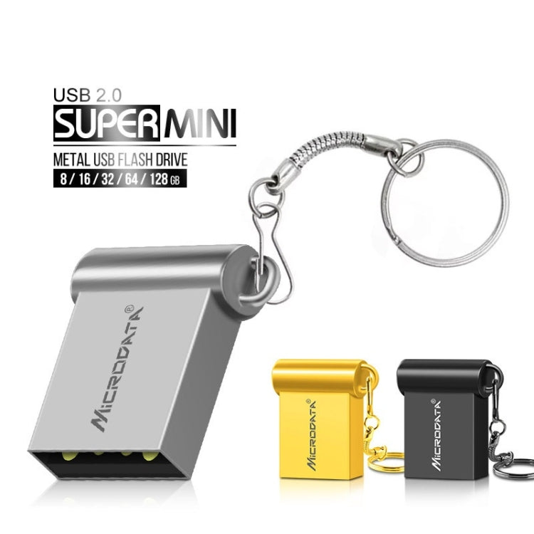 MiCRODATA 16GB USB 2.0 Computadora y automóvil Mini disco U de dos usos (gris plateado), 16GB