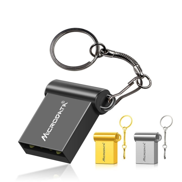 MiCRODATA 32GB USB 2.0 Computadora Coche Dos usos Mini U Disk (Gris plateado), 32GB
