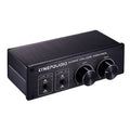 LINEPAUDIO A977 Conmutador 2 en 2 salidas Preamplificador pasivo de equilibrio completo Altavoz activo Controlador de volumen de fuente de sonido doble, A977