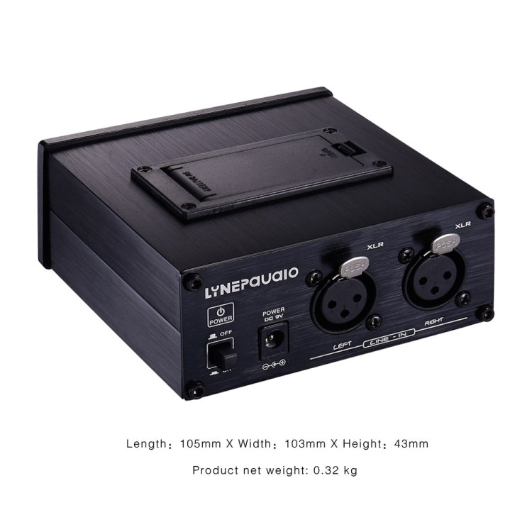 LINEPAUDIO B982 Amplificador de potencia Instrumento Baterista Auricular Monitor Amplificador de señal, entrada XLR dual, B982