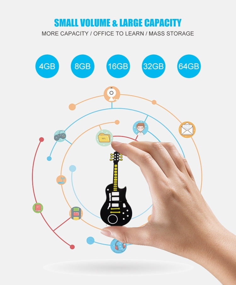 MicroDrive 64GB USB 2.0 Guitarra U Disco, 64GB