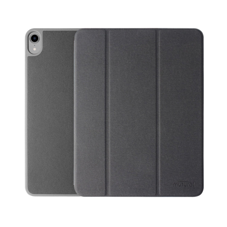 Estuche de cuero Mutural Exquisite Series con textura de tela PU + TPU para iPad Pro de 12.9 pulgadas (2018), con soporte de 3 pliegues y ranura para bolígrafo y función de suspensión y activación, For iPad Pro 12.9 inch