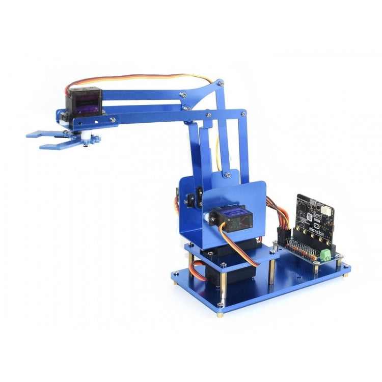 Waveshare 4-DOF Metal Robot Arm Kit para micro: bit, compatible con Bluetooth, enchufe de EE. UU.