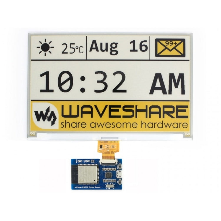 Waveshare Universal e-Paper Raw Panel Driver Board, ESP32 WiFi / Bluetooth Inalámbrico, 15823