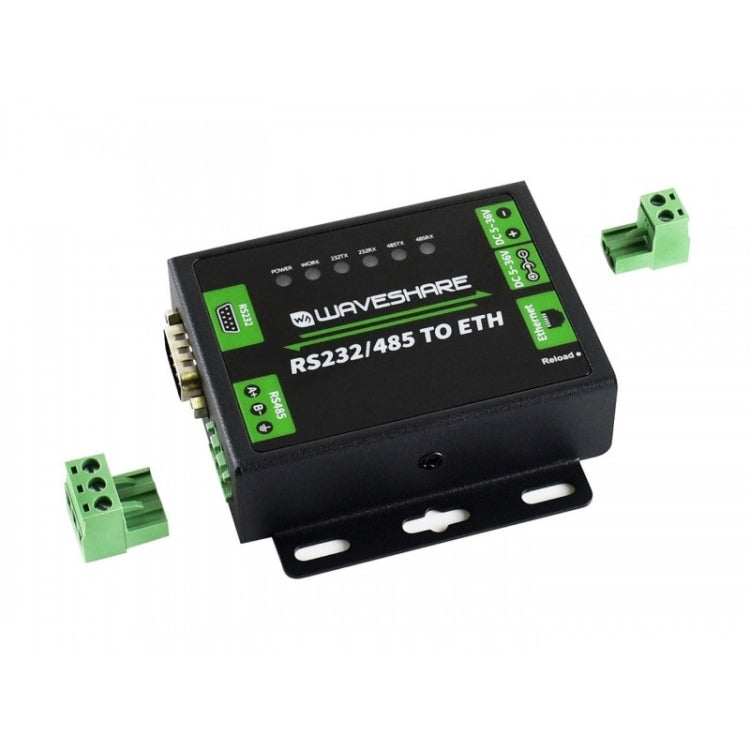Waveshare Industrial RS232/RS485 a convertidor Ethernet, enchufe de EE. UU., RS232/RS485